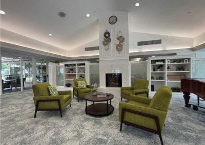 cozy living room on assisted living center in glendale, ca