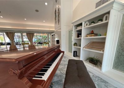 piano at the living room of assisted living center